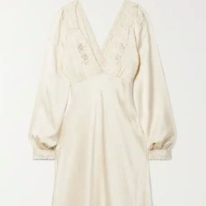 COPY - nwt doen silk dress fiora a-line embroidered